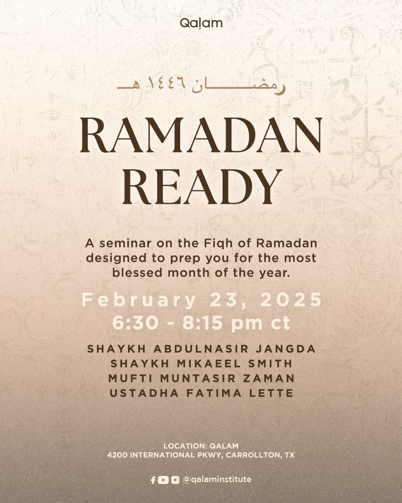 Ramadan Ready 2025 – Part 1