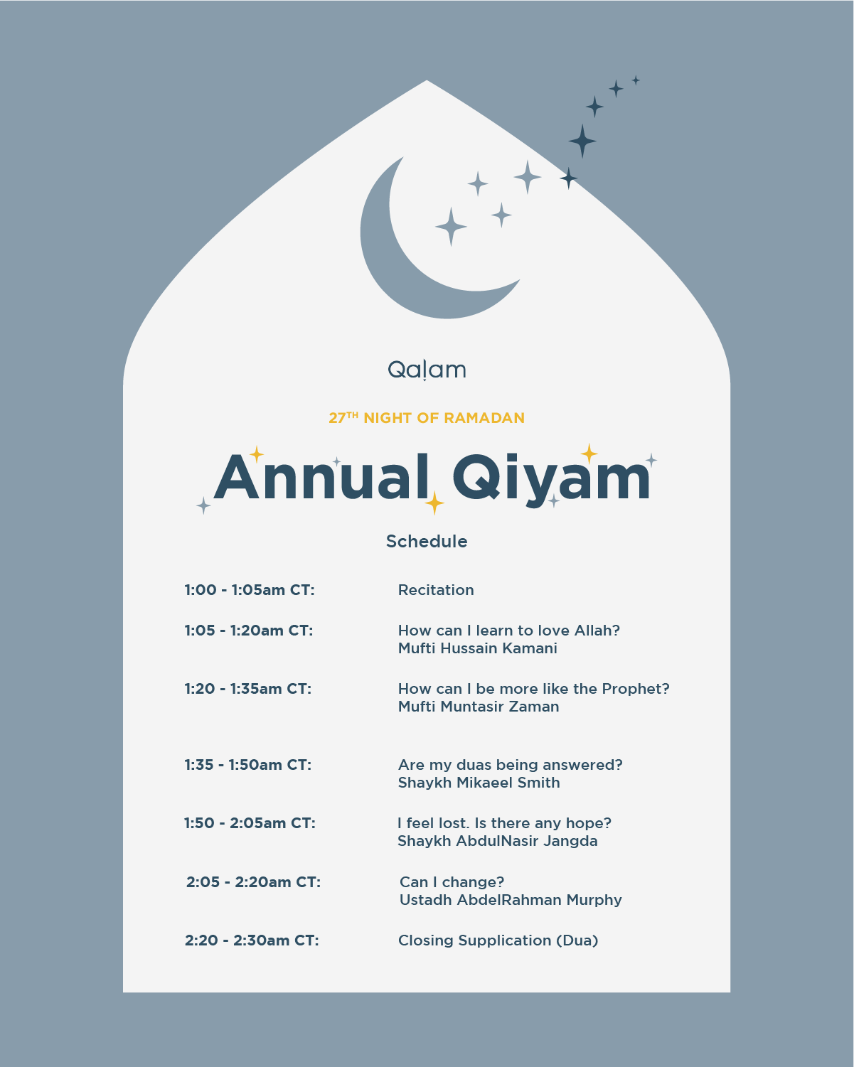 Qalam Qiyam 2021: EP5 – Can I change? & Closing Dua